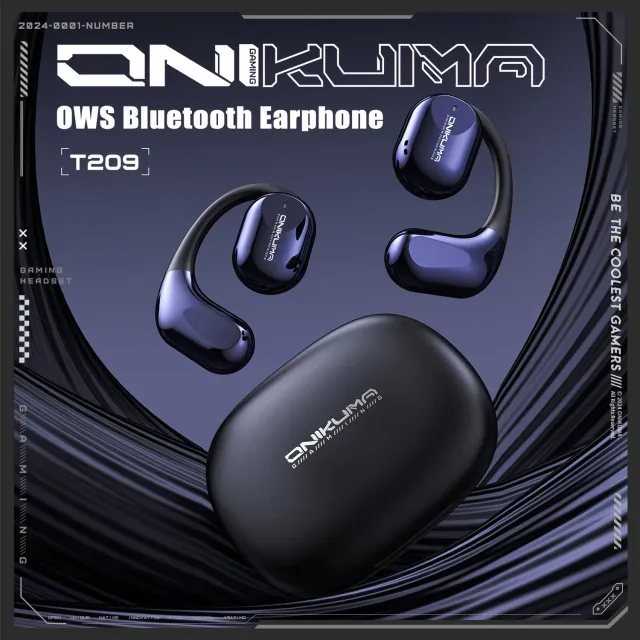 ONIKUMA T209 bluetooth oordopjes cyberpunk 40 ms
