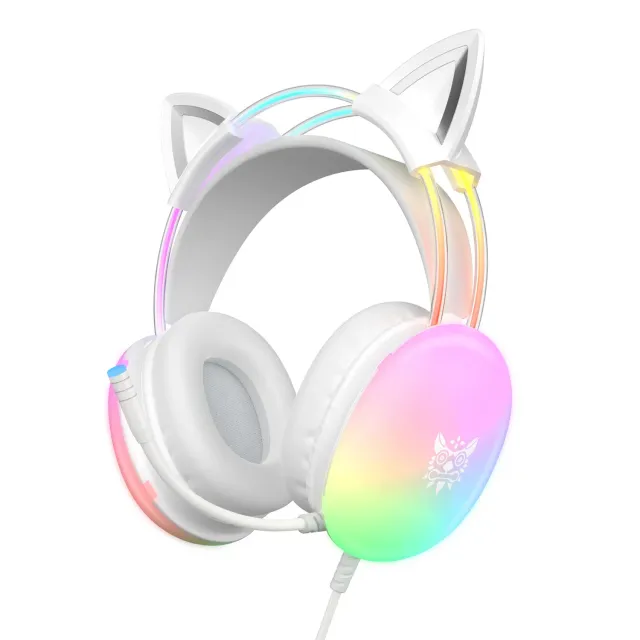 ONIKUMA X25 gaming headset wit met kattenoren