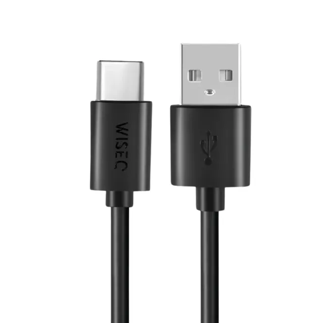 WISEQ USB-A naar USB-C Kabel 1m zwart Quick Charge