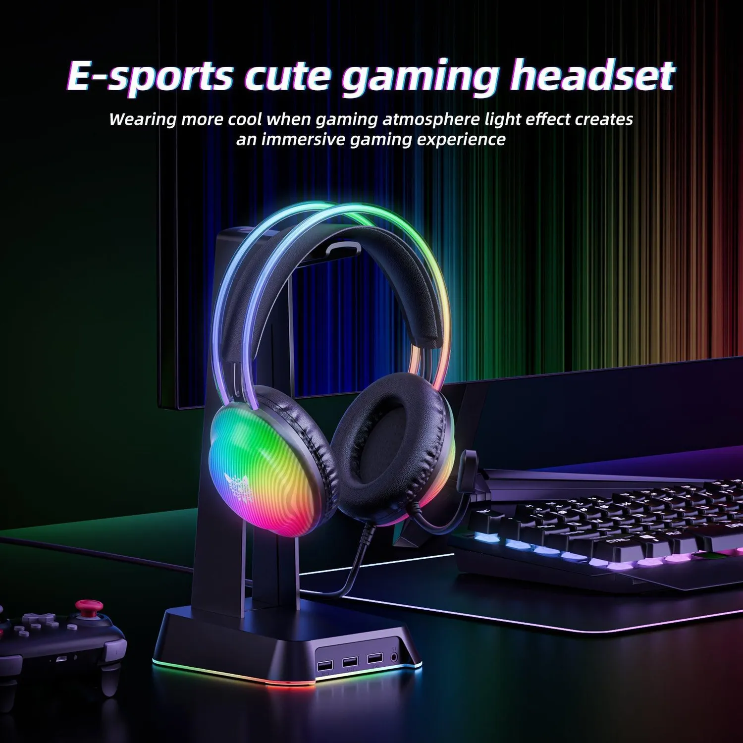 ONIKUMA X29 gaming headset bedraad RGB stereo