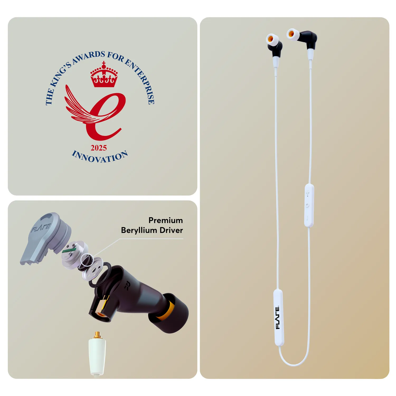 Flare Audio Studio Master IEM oordopjes wit bluetooth