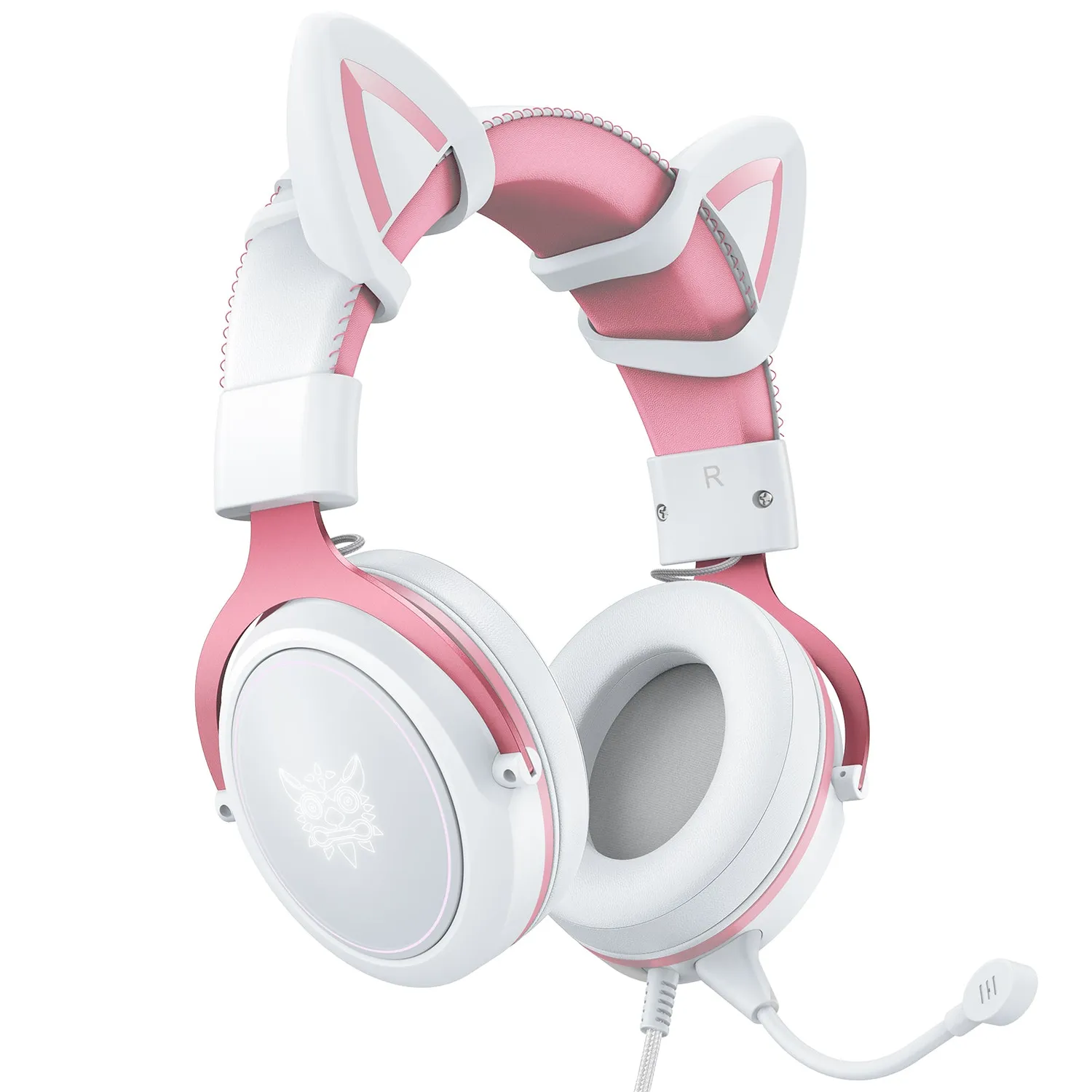 ONIKUMA X10 gaming headset roze kattenoren bedraad