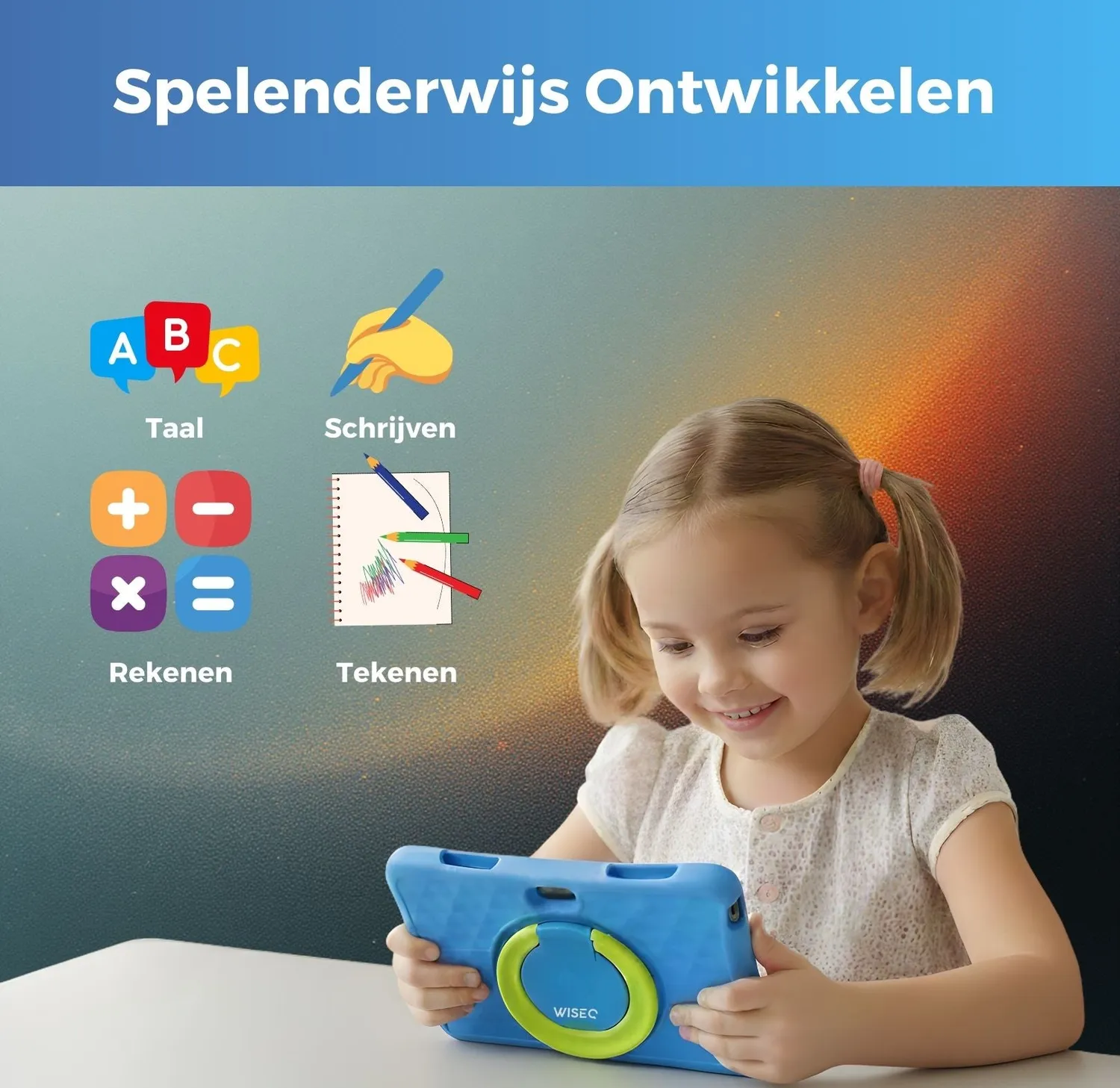 WISEQ WiseTab kindertablet 10 inch blauw 160GB veilig