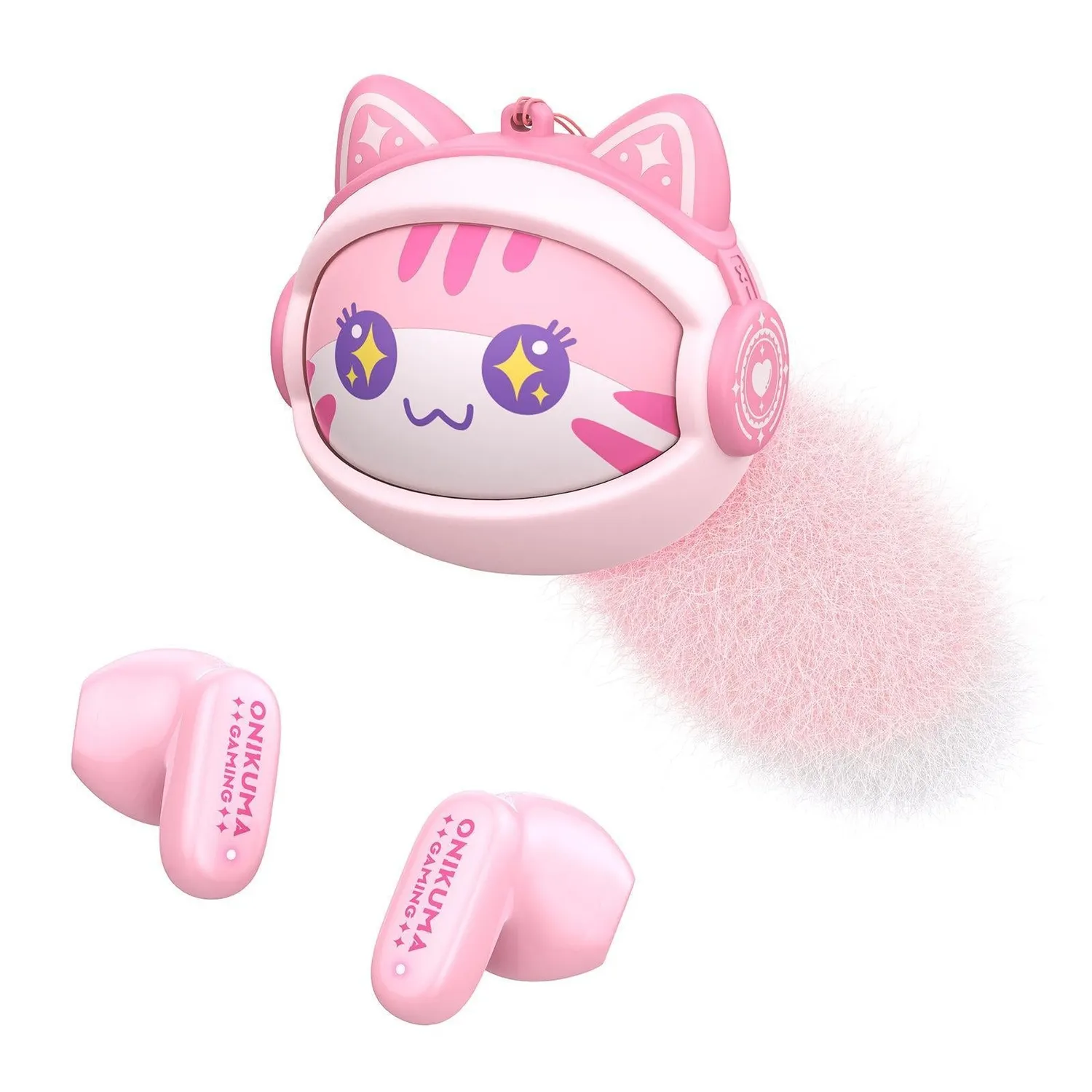 ONIKUMA TX603 oordopjes roze nekband ENC