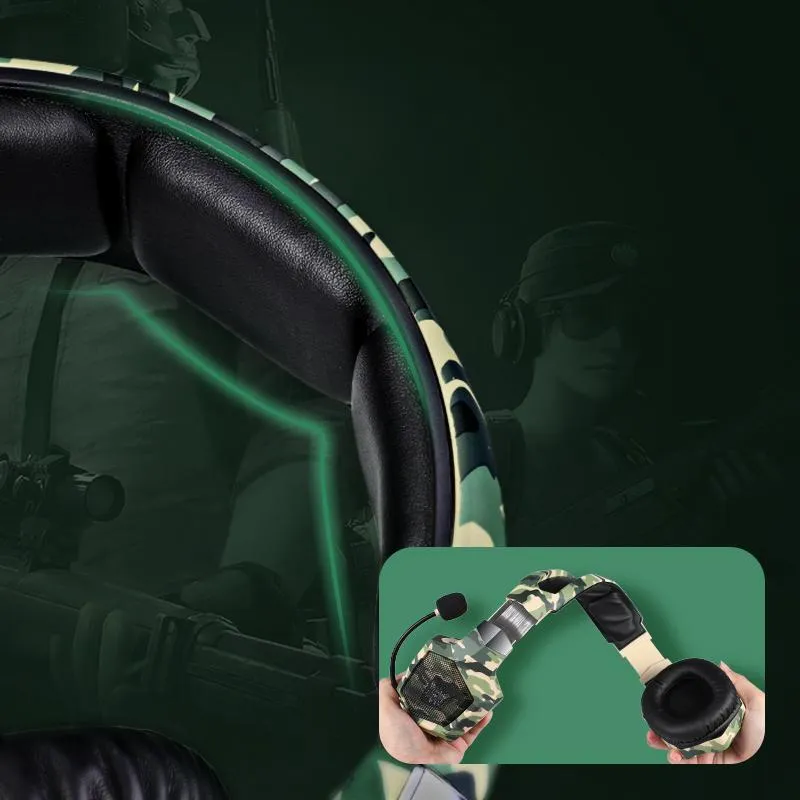 ONIKUMA K8 gaming headset bedraad RGB met microfoon