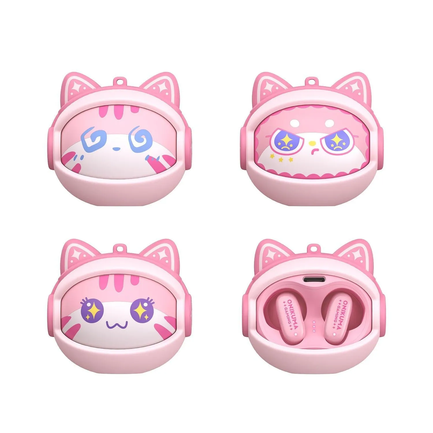 ONIKUMA TX603 oordopjes roze nekband ENC