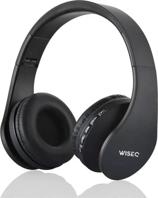 WISEQ BTwireless Kinder Koptelefoon Zwart – 8 Uur Muziek