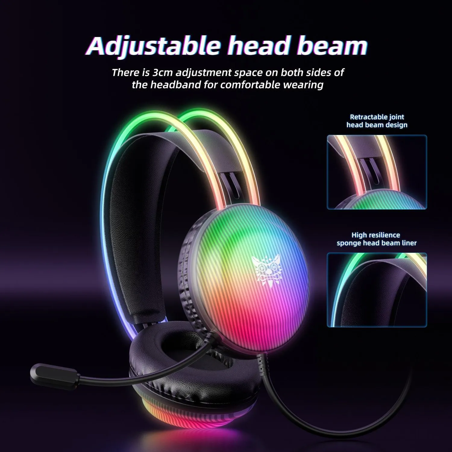 ONIKUMA X29 gaming headset bedraad RGB stereo