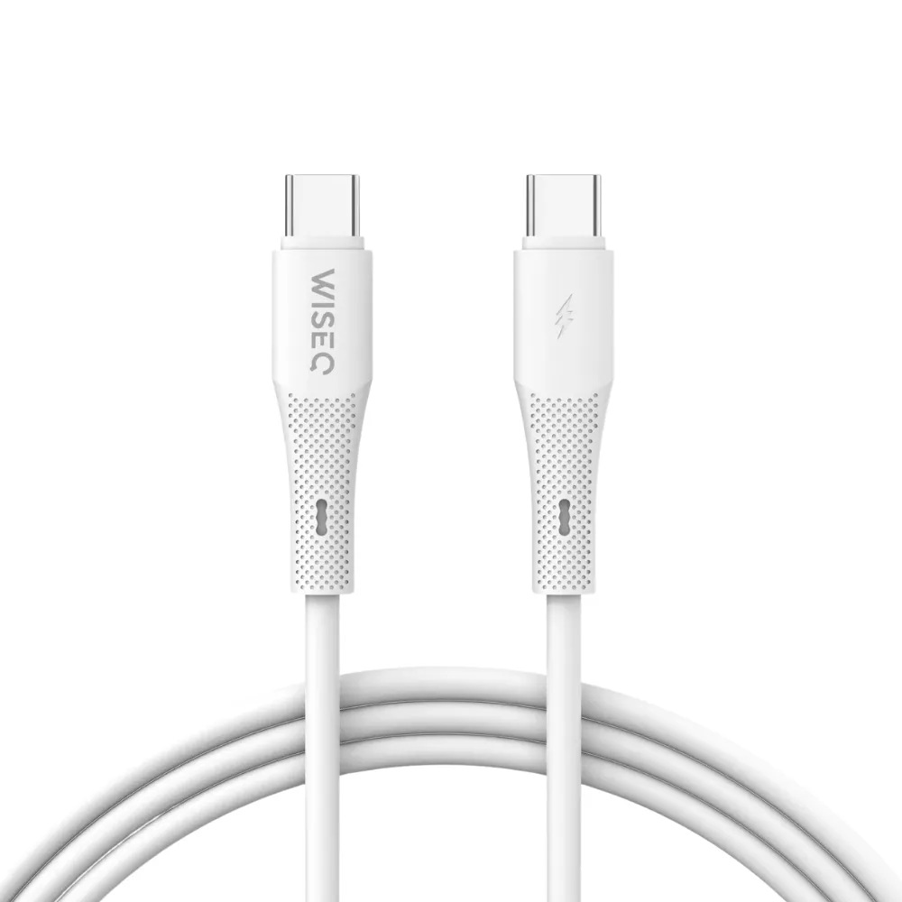 WiseQ Premium USB-C Kabel 60W 1 Meter Wit – Snelladen