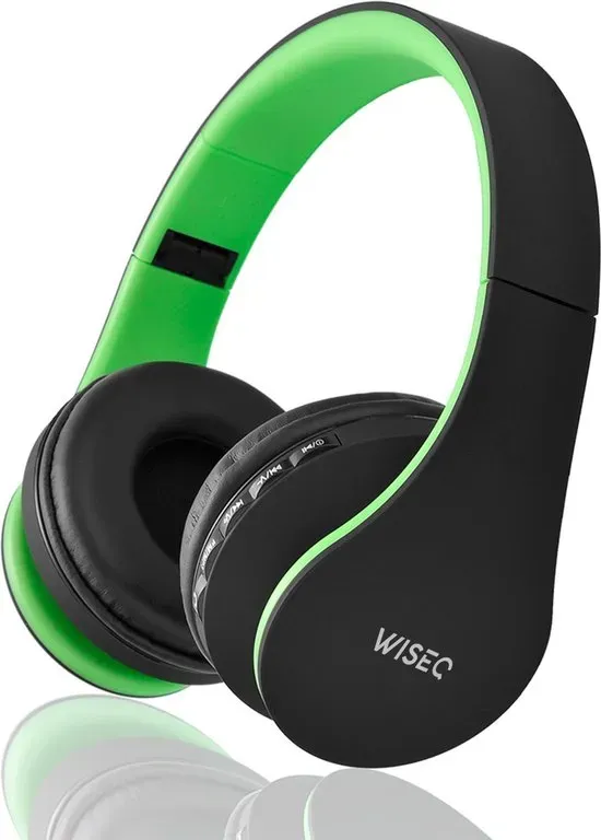 WISEQ BTwireless Kinderkoptelefoon Groen Bluetooth 8 Uur