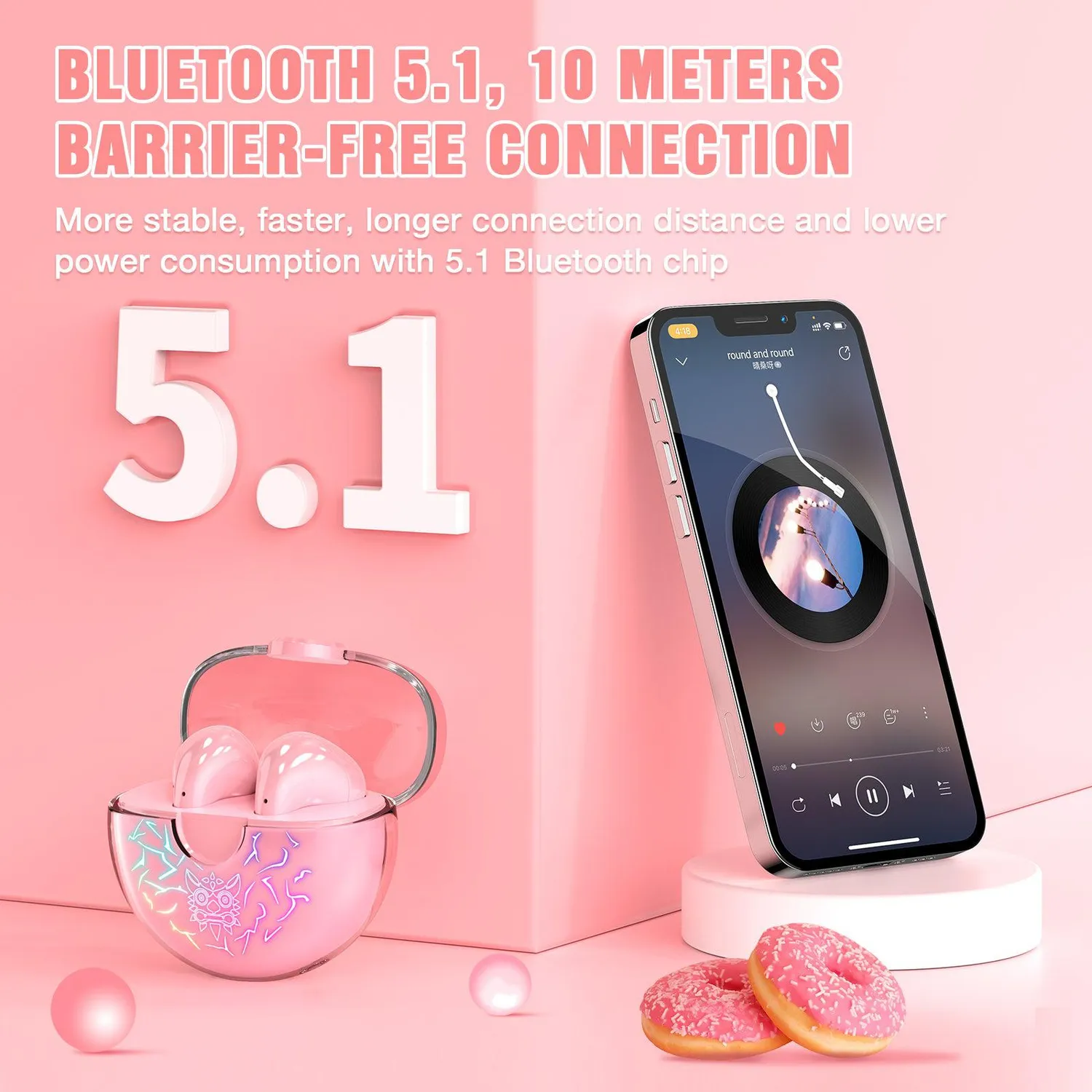 ONIKUMA T35 gaming oordopjes bluetooth zwart 60ms