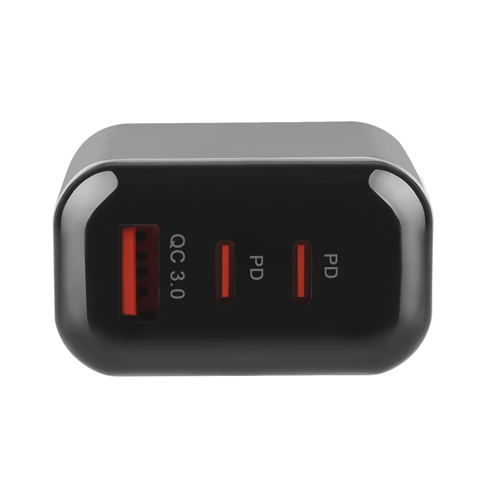 WiseQ 45W GaN Snellader 3 Poorten Zwart