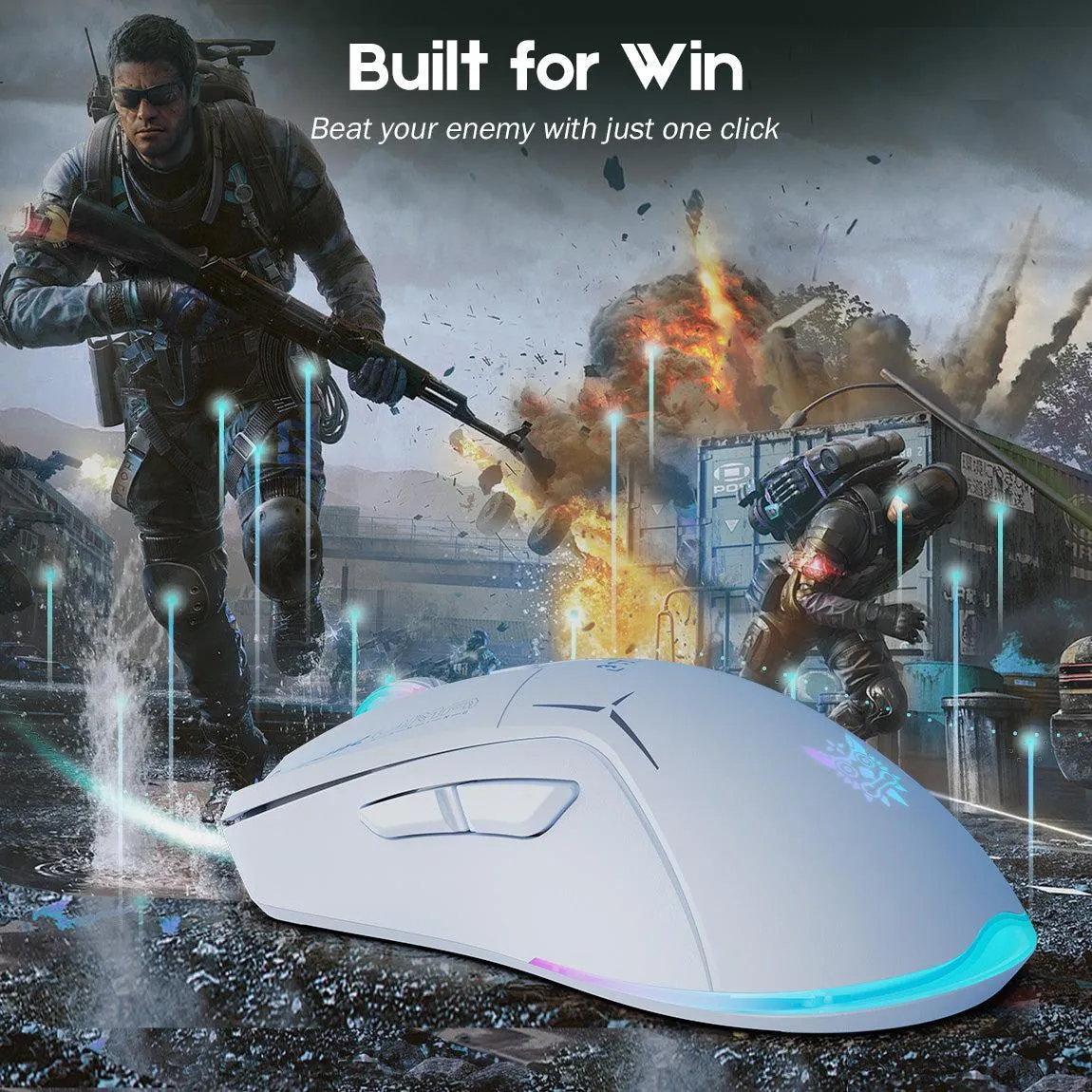 ONIKUMA CW917 gaming muis zwart draadloos – 4800 DPI
