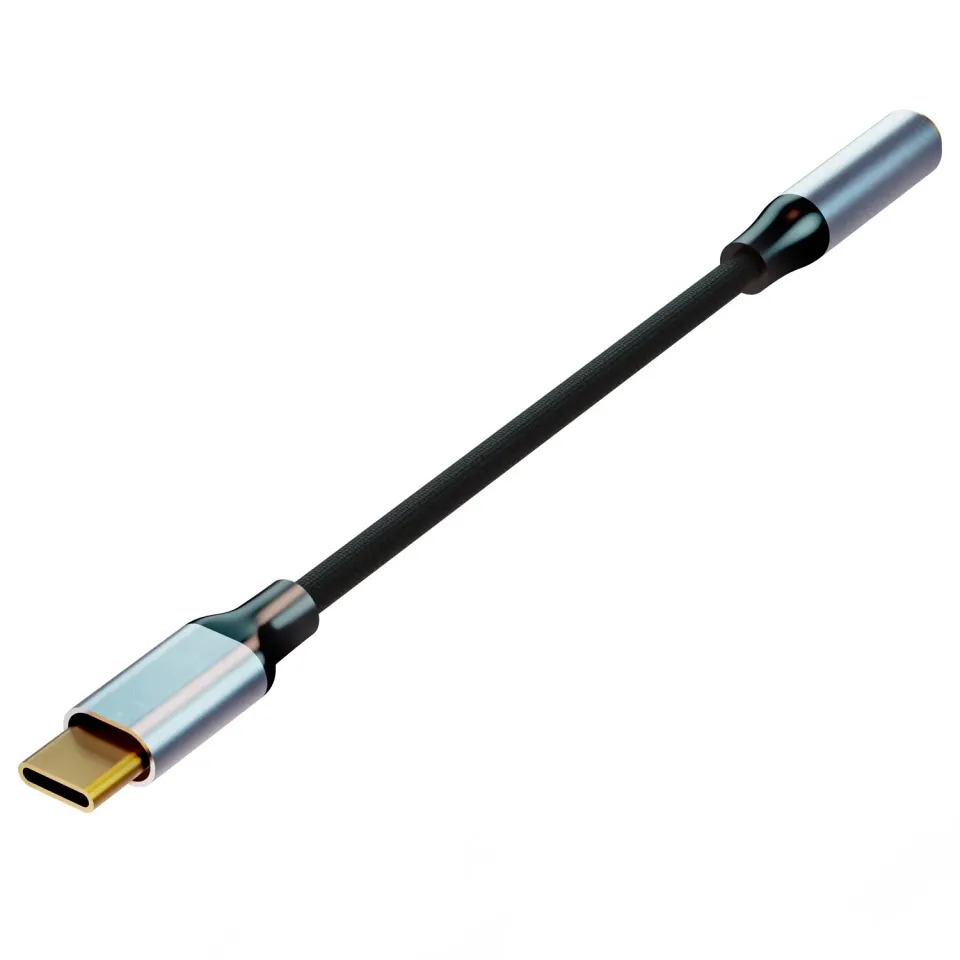 Flare USB-C adapter naar 3.5mm jack kabel zwart audio