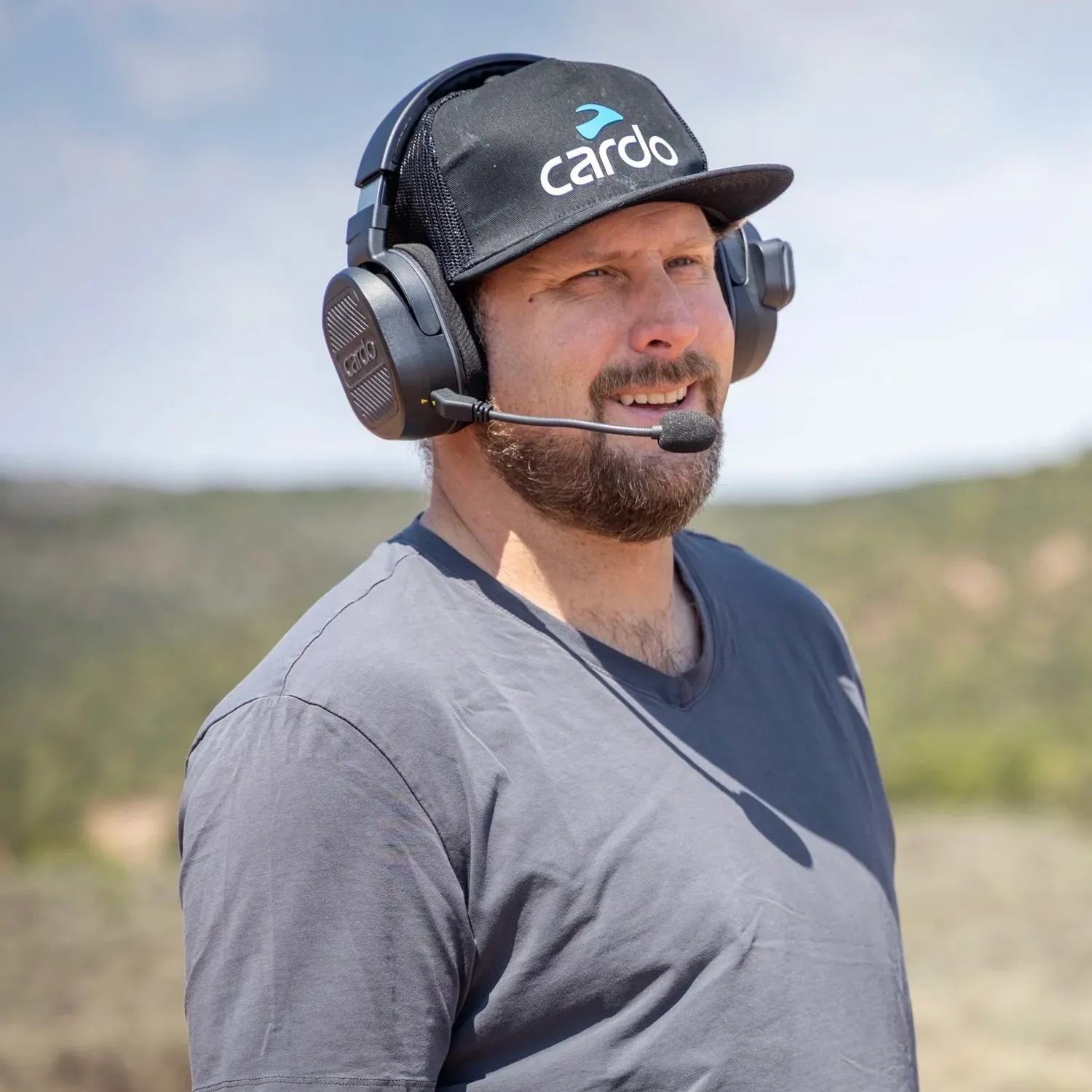 Cardo Packtalk Edgephones ORV duo headset 2 stuks met petten