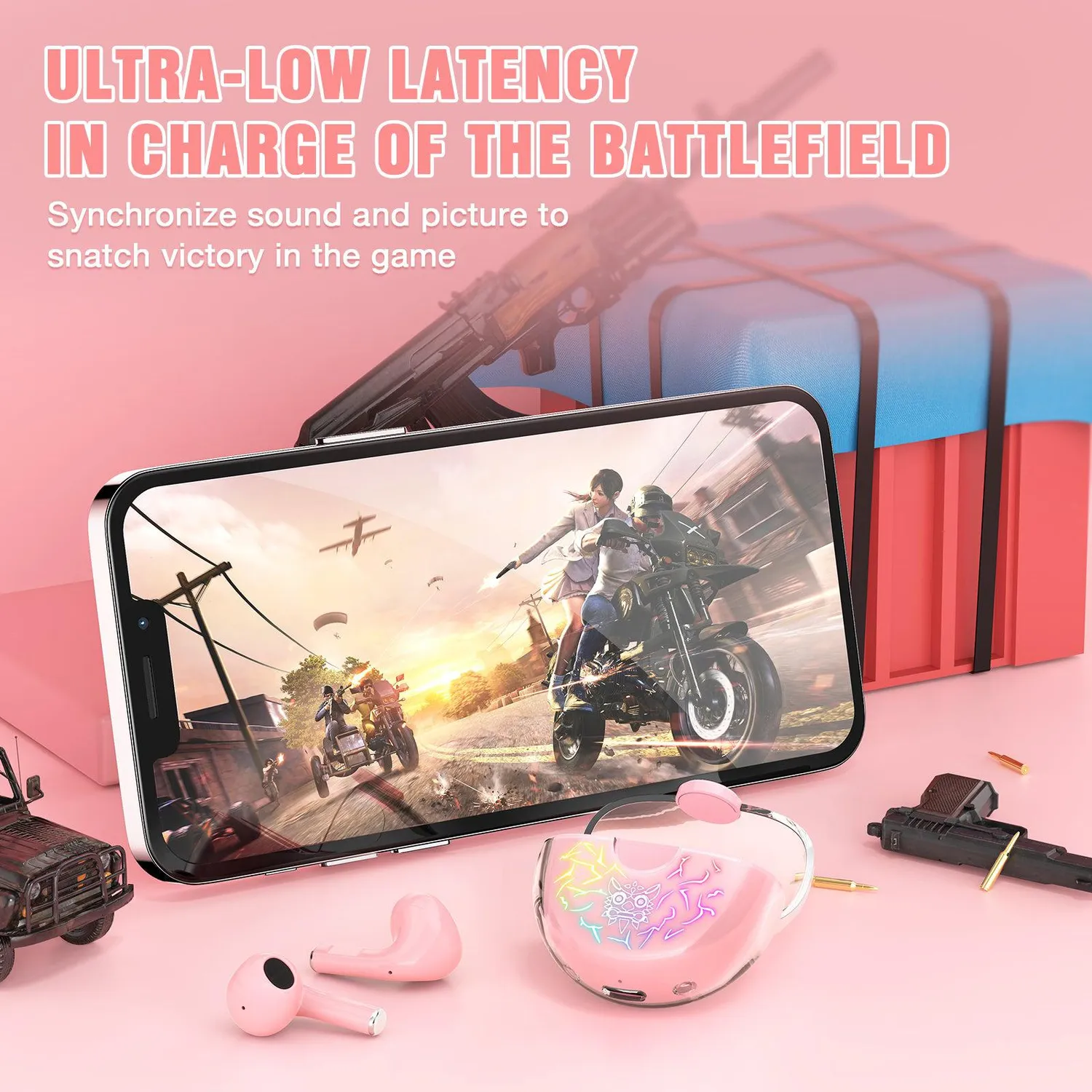 ONIKUMA T35 gaming oordopjes bluetooth zwart 60ms