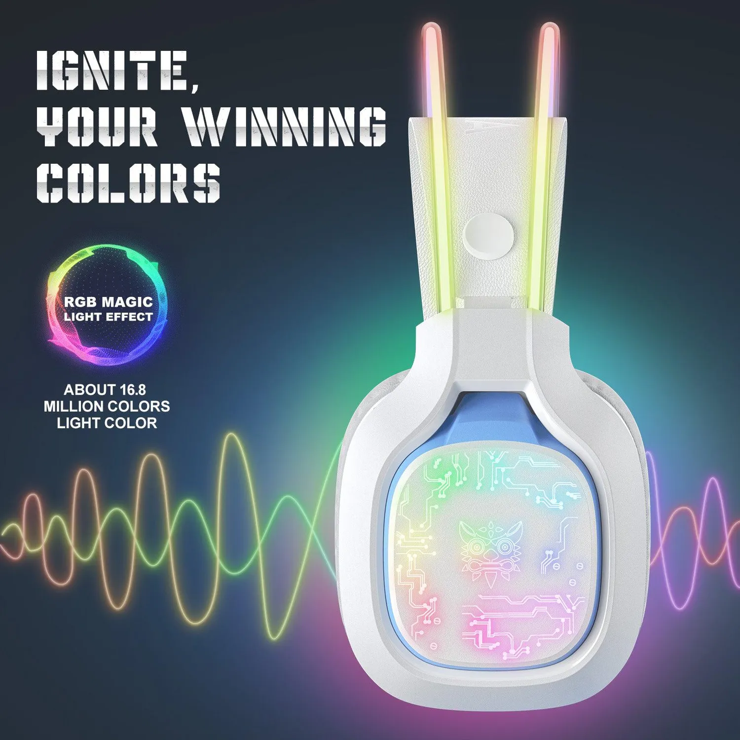 ONIKUMA X22 gaming headset bedraad RGB 50mm 1.8m