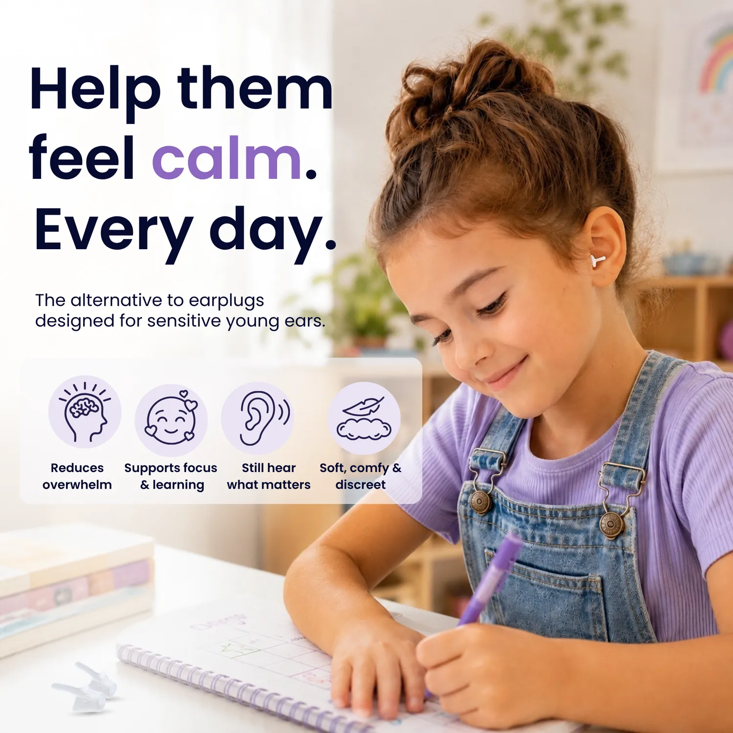 Flare Audio Calmer Kids oordopjes Translucent zonder koord