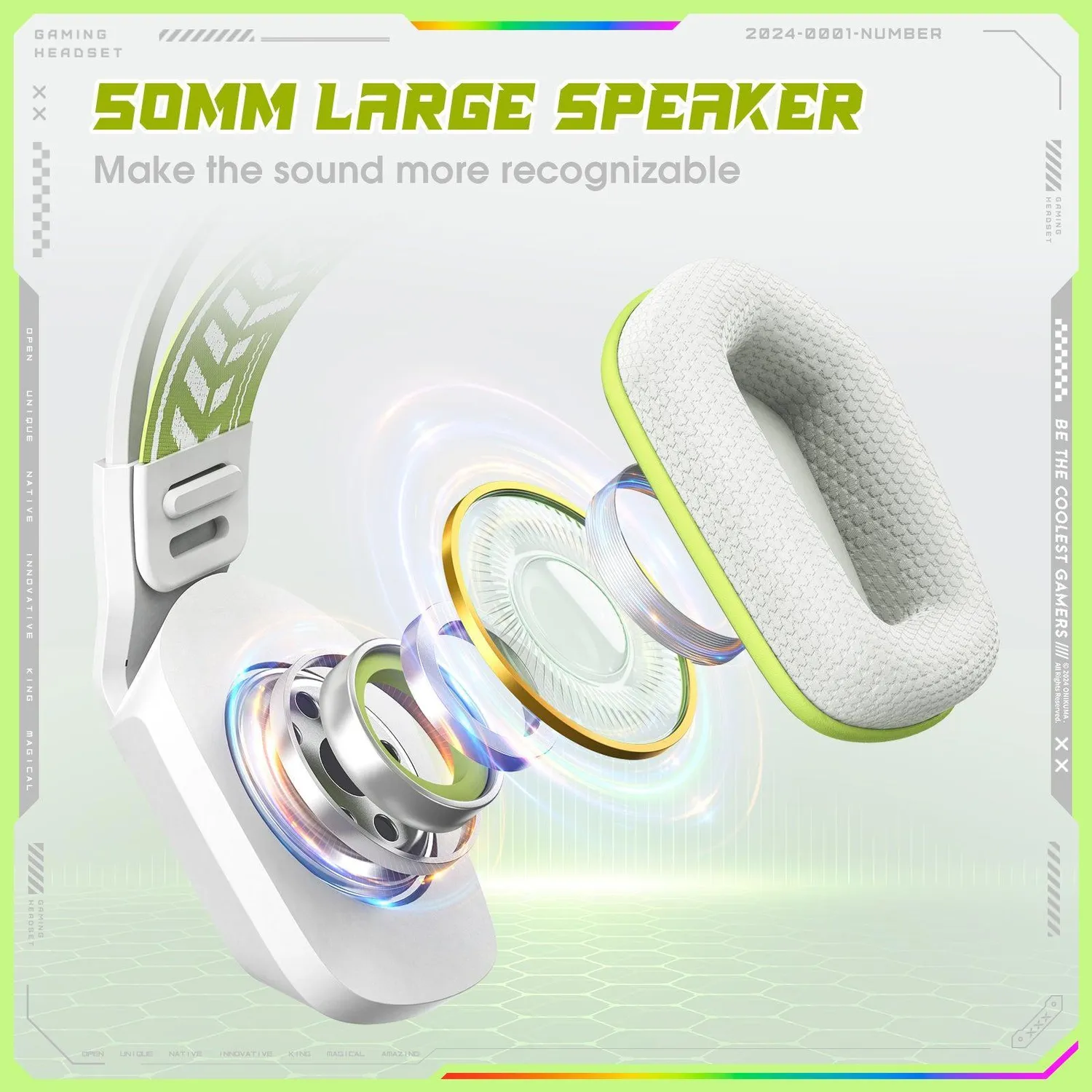 ONIKUMA X13 gaming headset zwart 50mm
