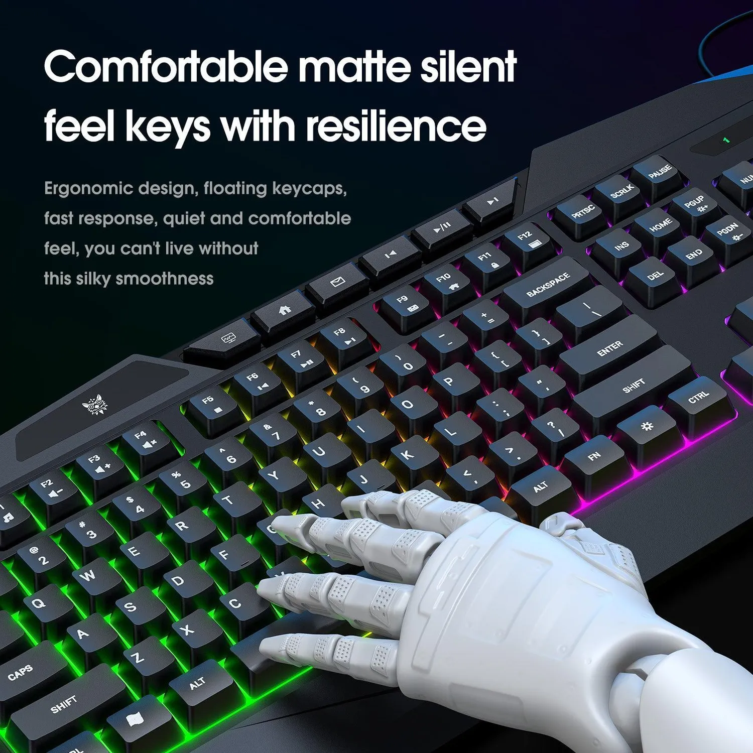 ONIKUMA TZ3006 gaming set toetsenbord muis zwart RGB