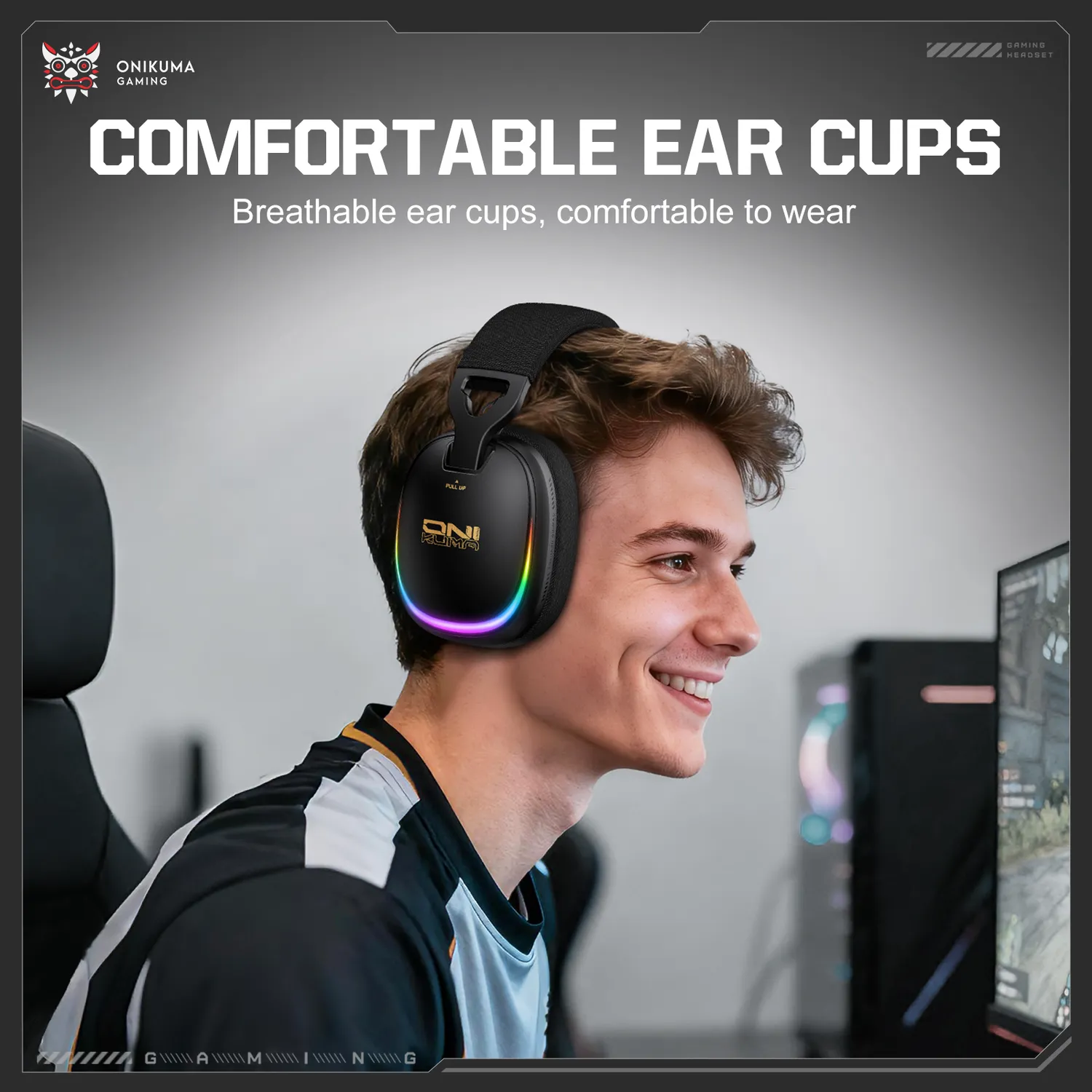 ONIKUMA GT805 gaming headset zwart draadloos low latency