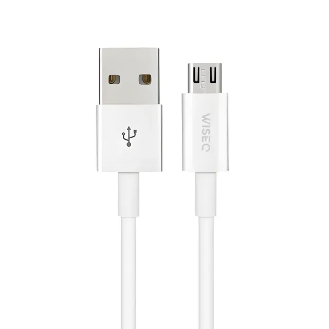 WISEQ Micro USB Oplaadkabel 1 Meter Wit datakabel stevig