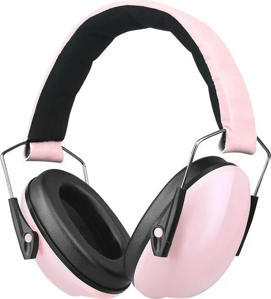 WISEQ Gehoorbescherming kinderen roze 26dB opvouwbaar
