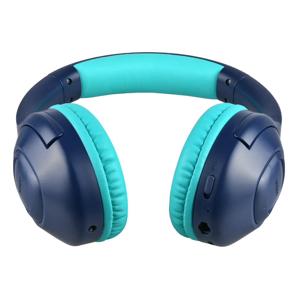 WISEQ Unbreakable kinder koptelefoon blauw draadloos 45 uur