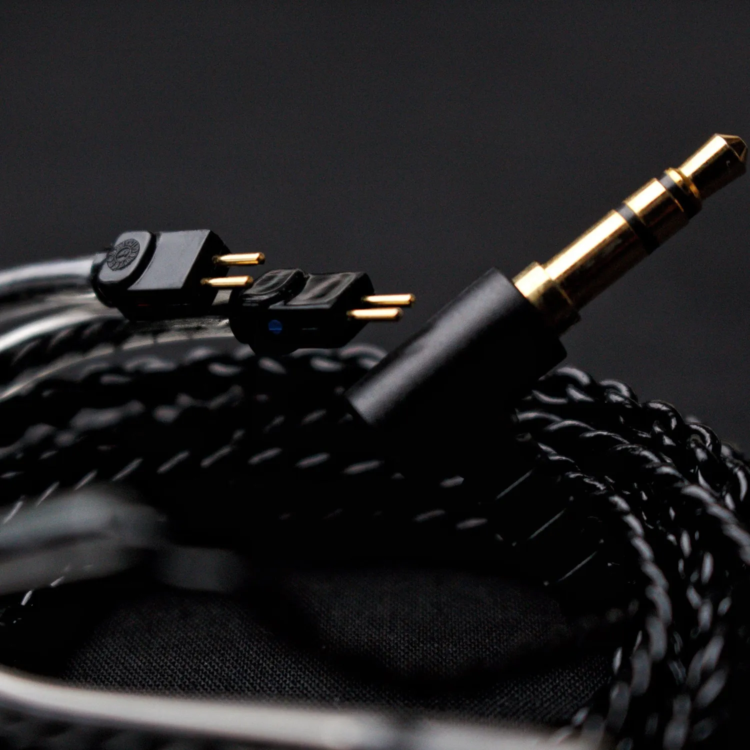 Fatfreq 2-Pin SPC IEM-kabel quad braided