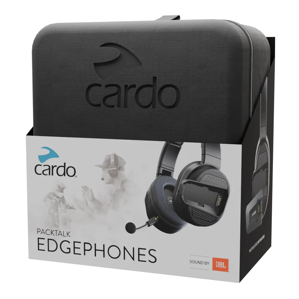 Cardo Packtalk Edgephones headset offroad JBL zwart