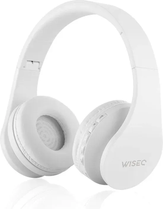 WiseQ BTwireless kinderkoptelefoon bluetooth wit 8uur