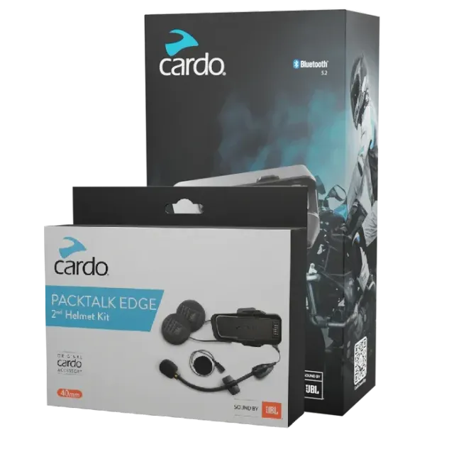 Cardo Packtalk Edge Intercom + 2e Helmet Kit Bundel Mesh