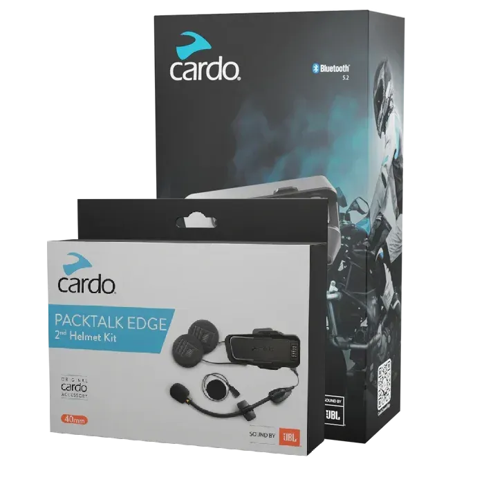 Cardo Packtalk Edge Intercom + 2e Helmet Kit Bundel Mesh
