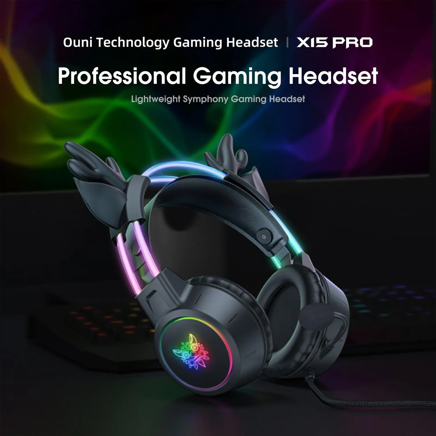 ONIKUMA X15 PRO gaming headset zwart bedraad