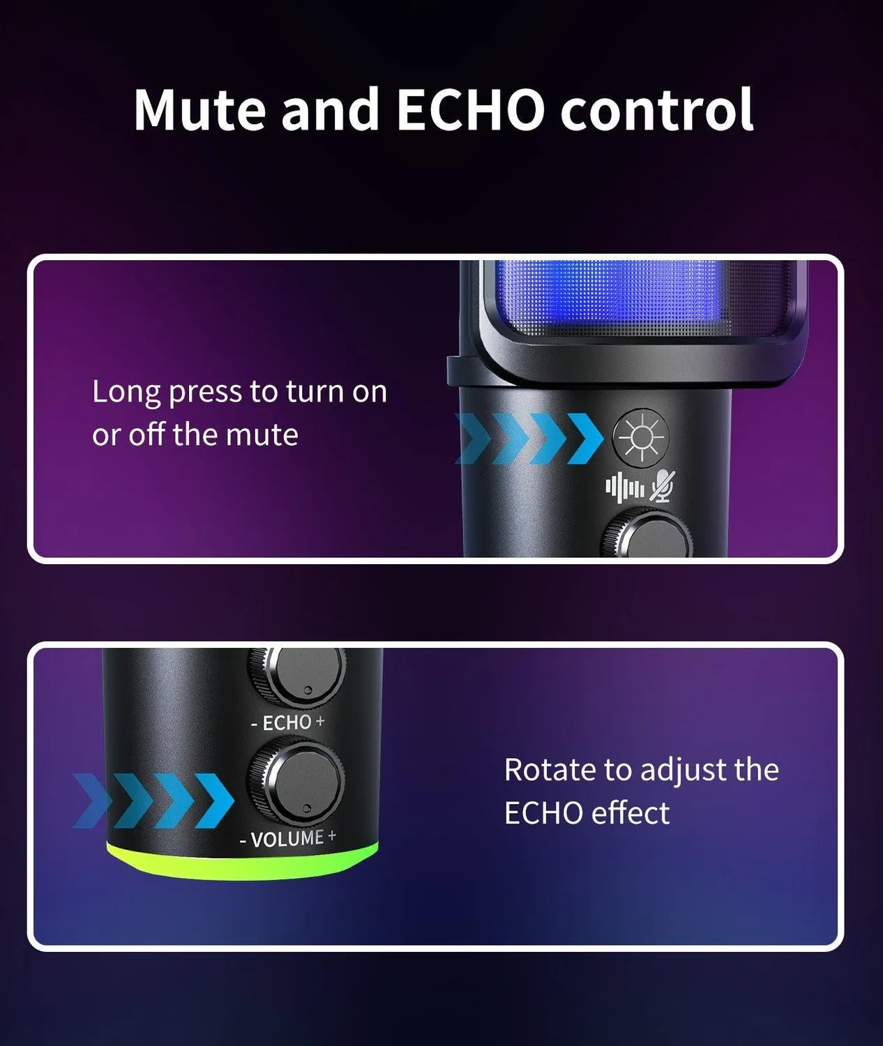 ONIKUMA M530 microfoon USB zwart met monitoring