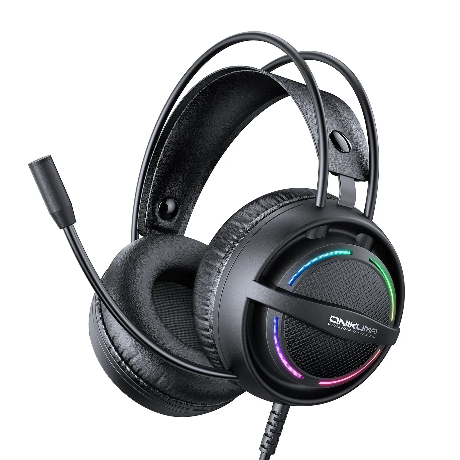 ONIKUMA X88 gaming headset zwart RGB 50mm