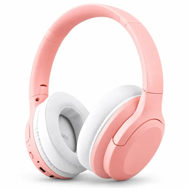 WISEQ Kids ANC kinderkoptelefoon roze noise cancelling