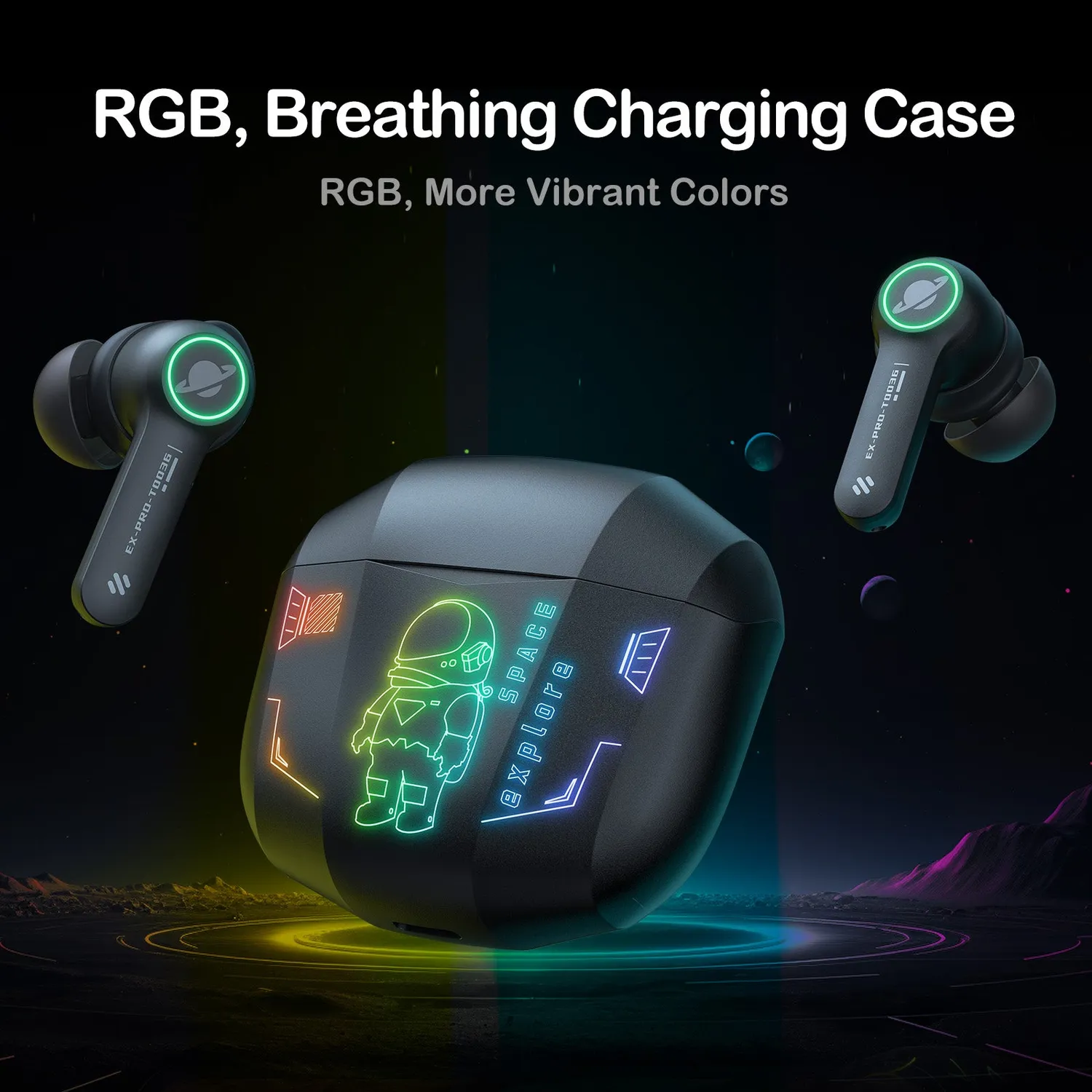 ONIKUMA T36 gaming oordopjes TWS RGB low latency