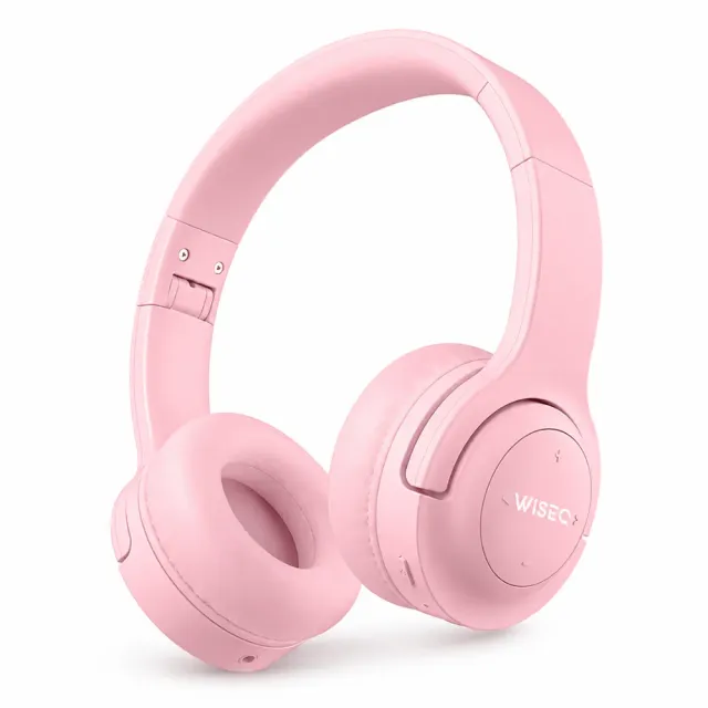 WISEQ Hero Kinderkoptelefoon bluetooth 38 uur roze
