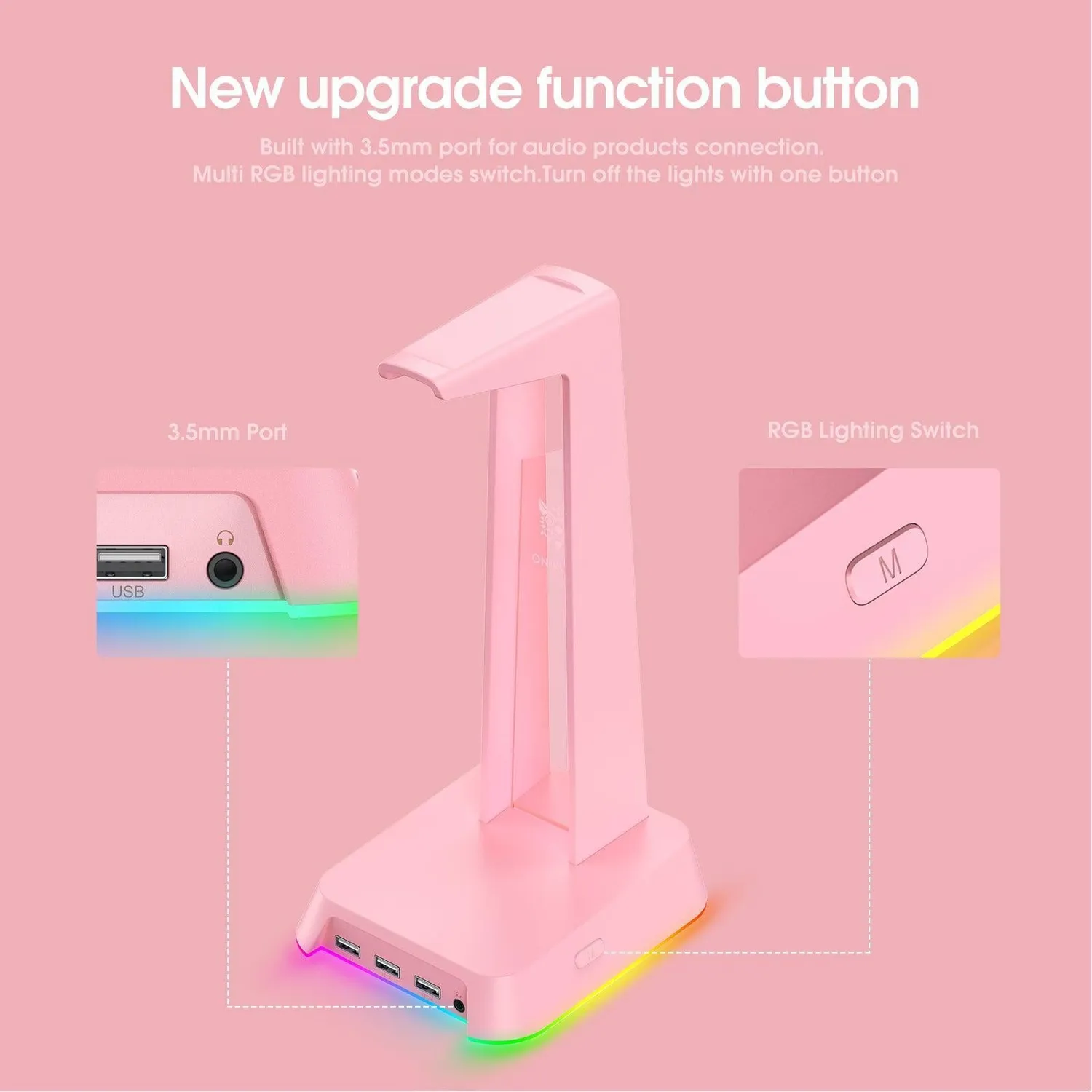 ONIKUMA ST2 headset standaard zwart met RGB