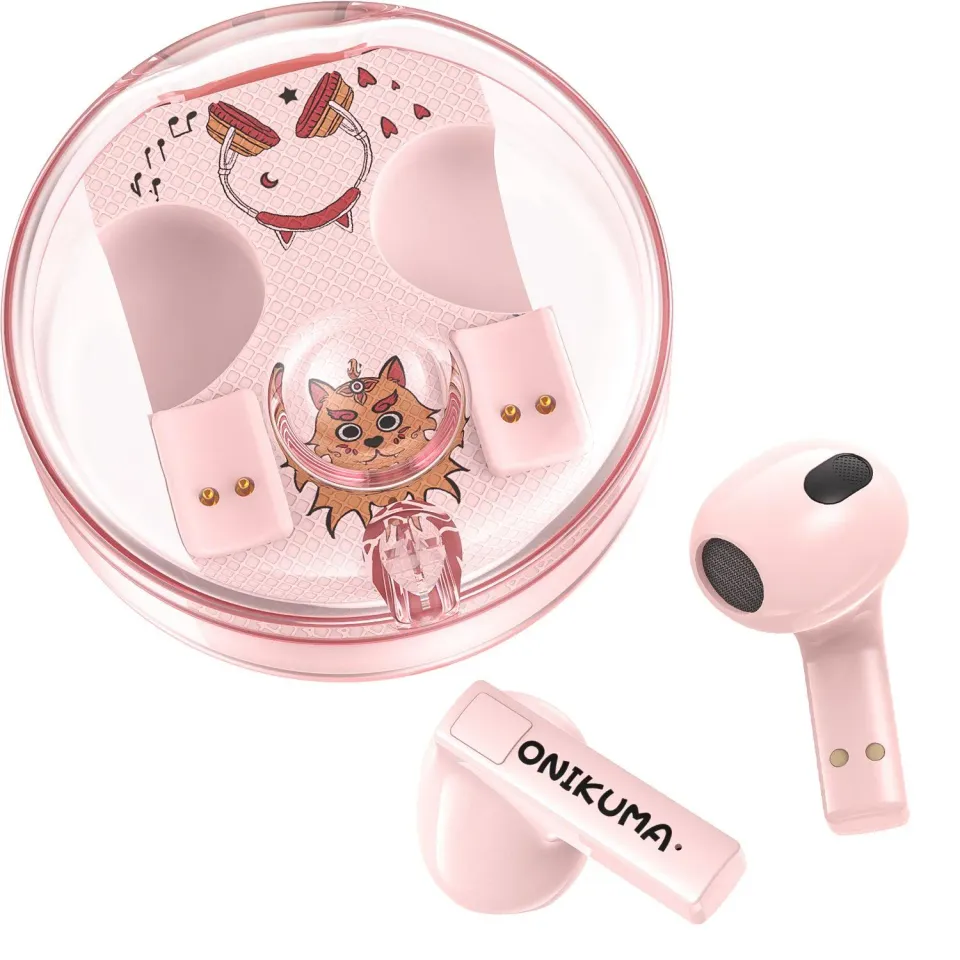 ONIKUMA T301 oordopjes draadloos roze touch control