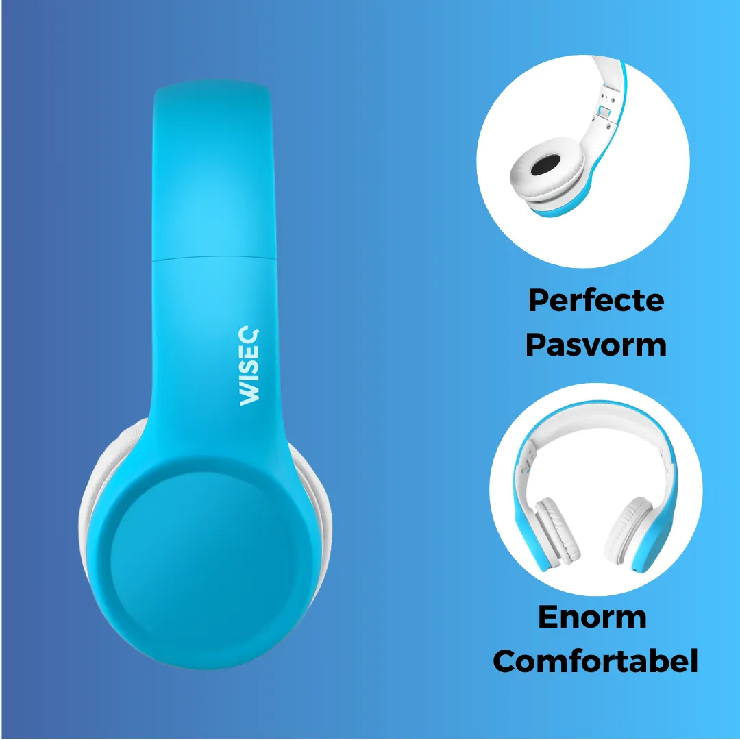 WiseQ Junior Bedrade Kinderkoptelefoon Blauw 85 dB