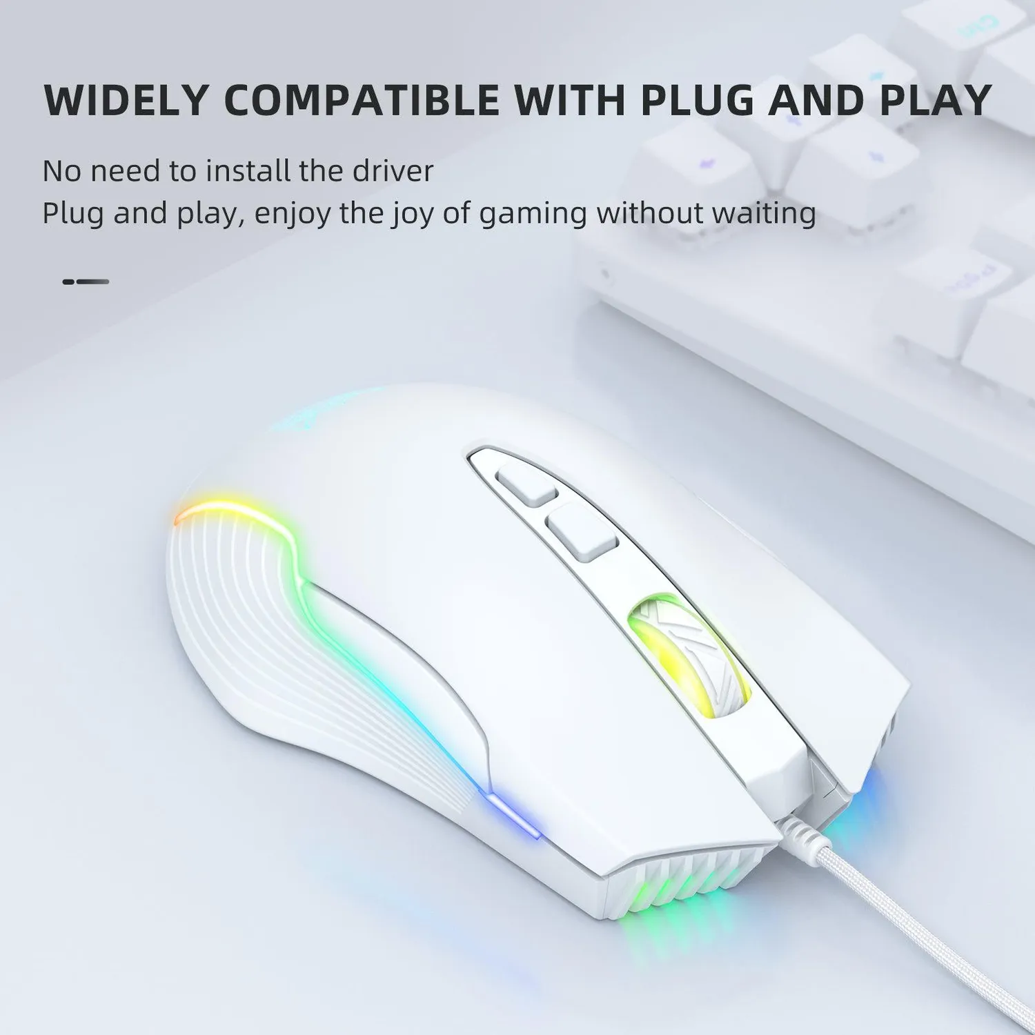 ONIKUMA CW905 bedrade gaming muis zwart 6400 DPI