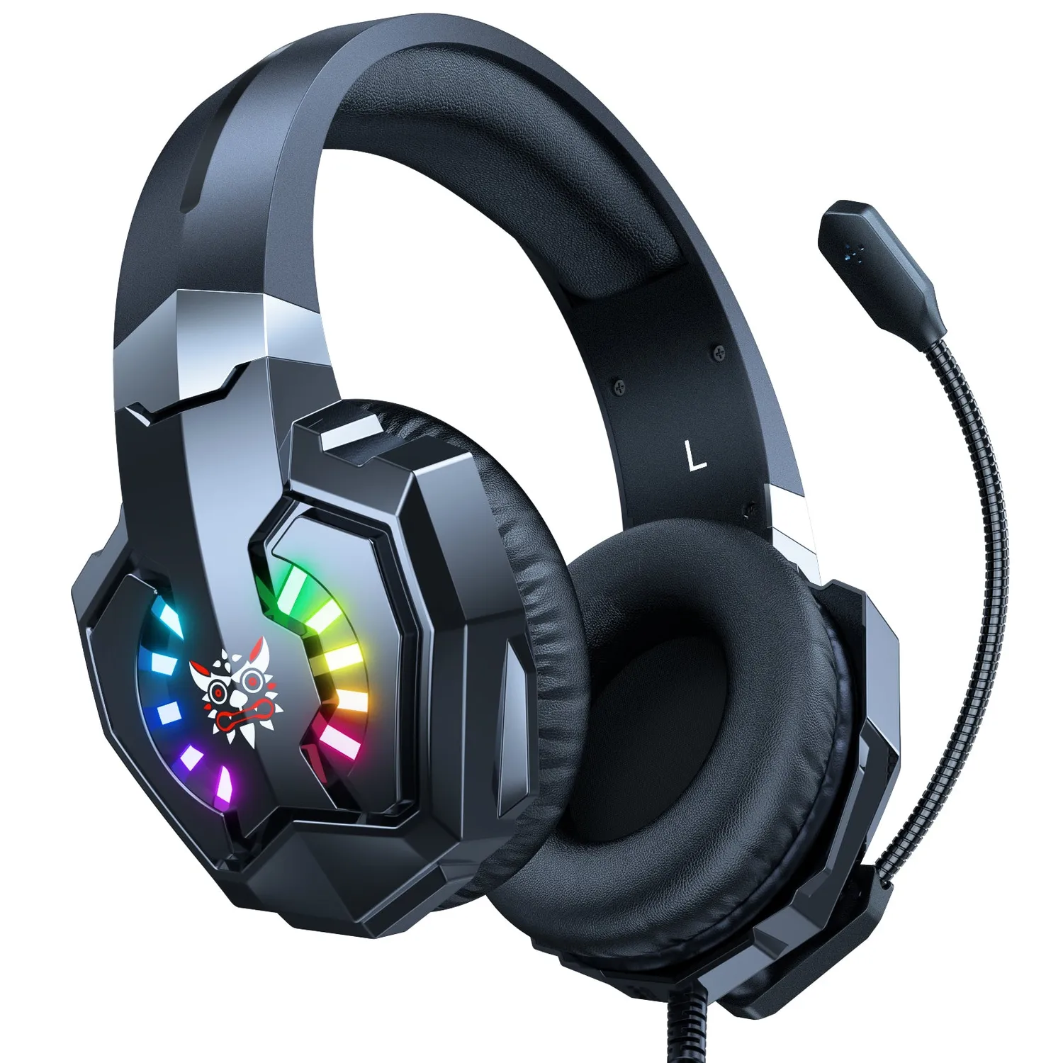 ONIKUMA X32 gaming headset bedraad zwart met RGB