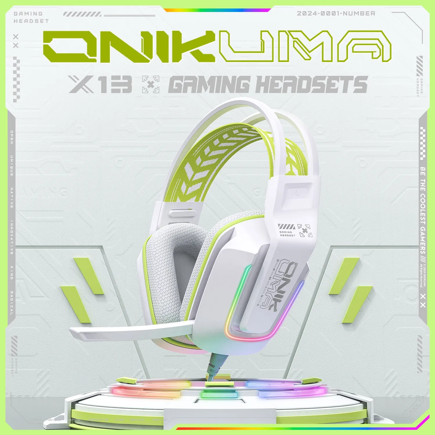 ONIKUMA X13 gaming headset zwart 50mm