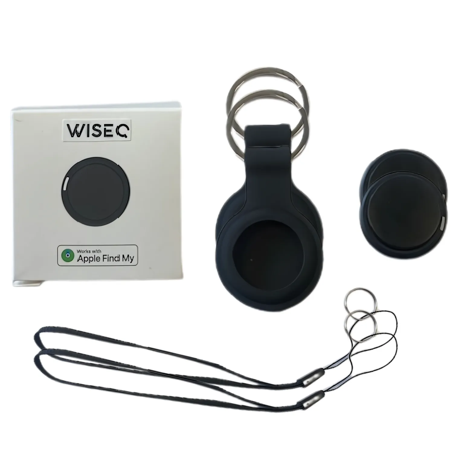 WiseQ GPS Tracker Bluetooth Keyfinder Zwart 2 stuks