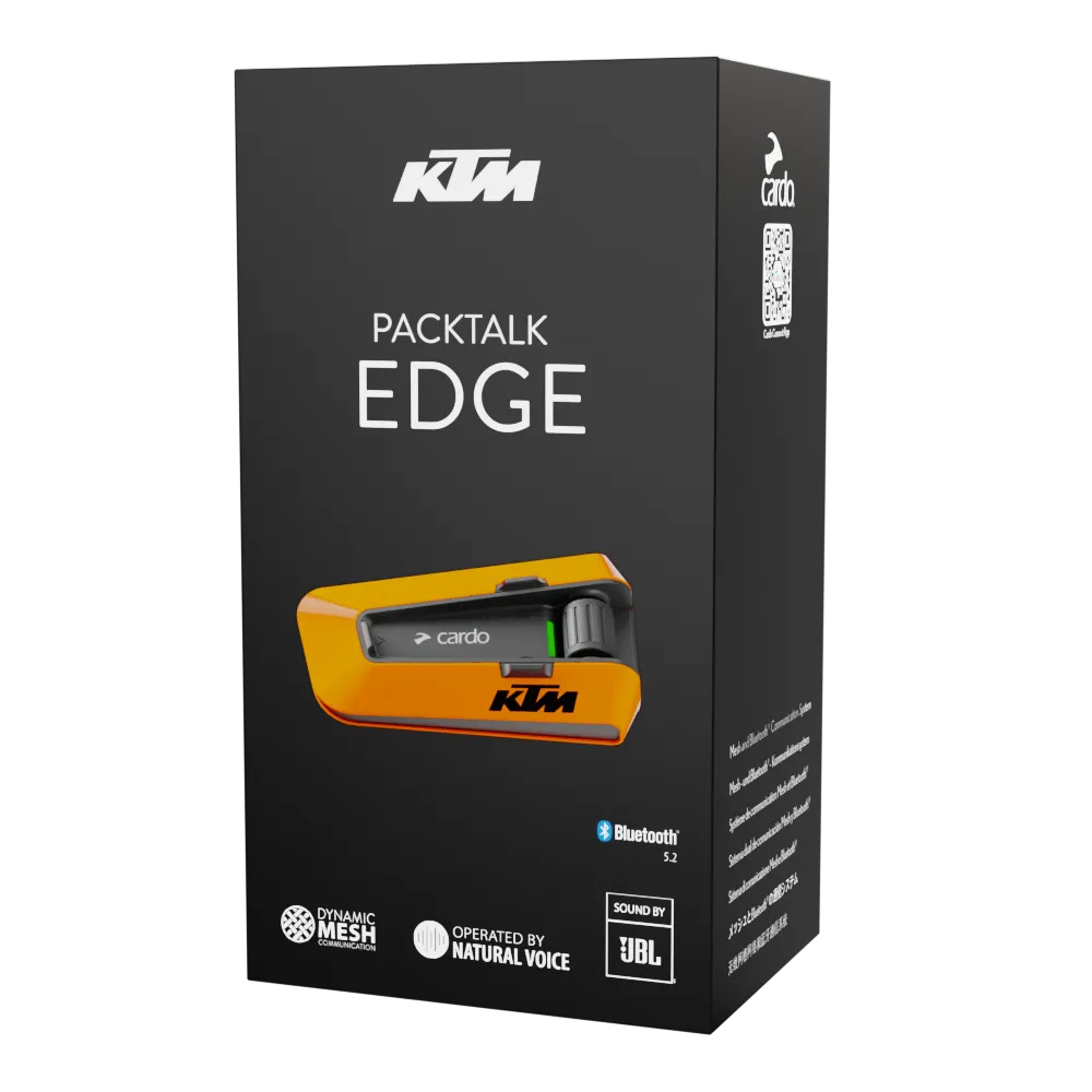 Cardo Packtalk Edge intercom Single JBL mesh motorhelm