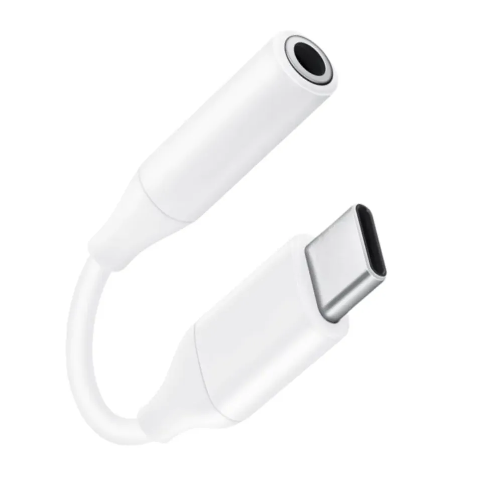 WiseQ USB-C naar AUX Audiokabel 11 cm Wit