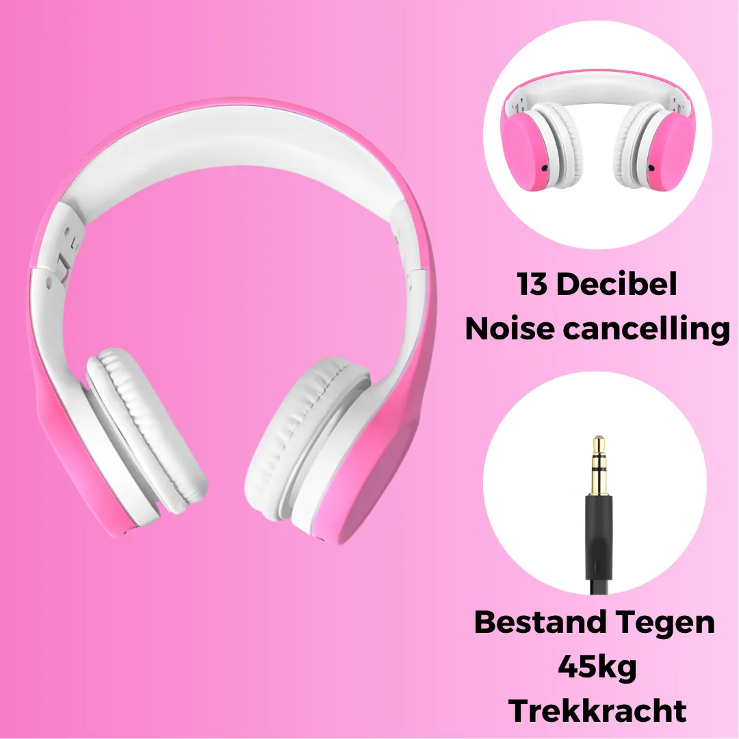 WiseQ Junior Kinder Hoofdtelefoon Roze 85dB