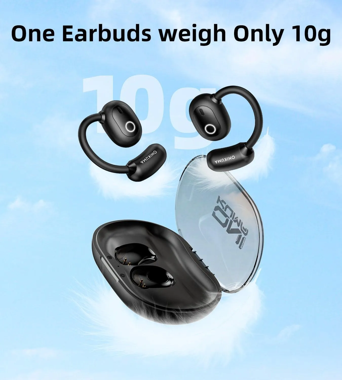ONIKUMA T25 draadloze oordopjes zwart open-ear